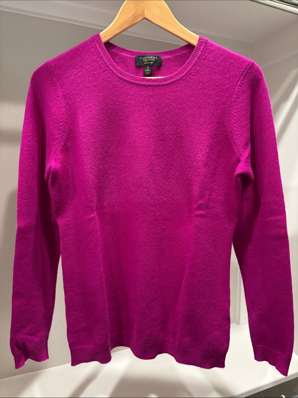 Charter Club Crewneck Sweater in Magenta